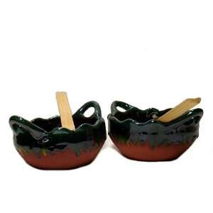   Green, Hand Crafted in Mexico, Set of Two 