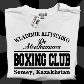 8028 WLADIMIR KLITSCHKO #3 White / Grey T SHIRT Boxing Box World 