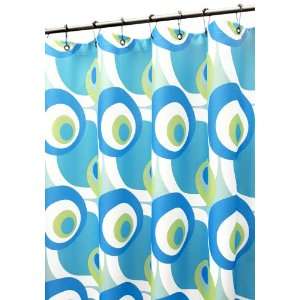  Park B. Smith Geo Circles Watershed Shower Curtain, Blue Jay 