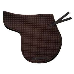 All Purpose English Saddle Pad Quilted Cotton Brown  