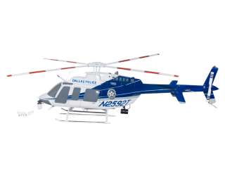 Bell 407 Dallas Police Wood Helicopter Model  