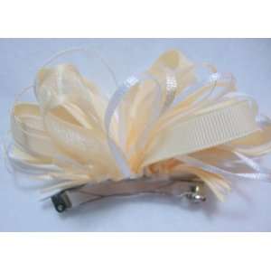  NEW Cream Ivory and White Girls Hair Bow, Limited. Beauty