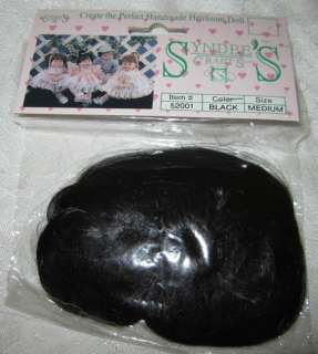   CRAFTS Doll Wig   Black Medium   Wispy   NIP 732696520011  