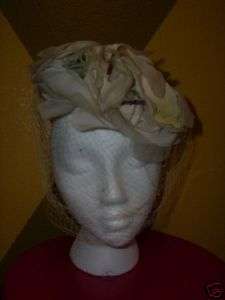 Vintage flowers, leaves and twigs hat, Emme Boutique  
