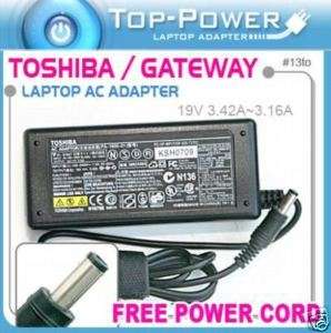 TOSHIBA 19V 3.42A CHARGER PA 3467U 1ACA AC ADAPTER 65W  