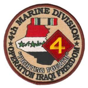  4th Marine Corps Division Operation Iraqi Freedom Patch 
