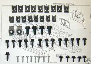 71 72 442 cutlass W 30 W 31 grill mounting hardware 50p  