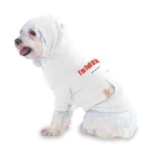   ? Hooded (Hoody) T Shirt with pocket for your Dog or Cat MEDIUM White