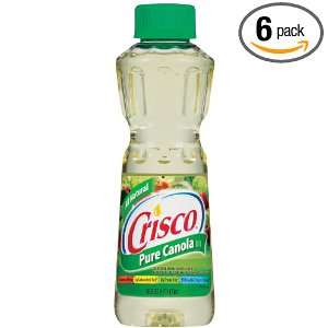 Crisco Pure Canola Oil, 16 Ounce (Pack of 6)  Grocery 