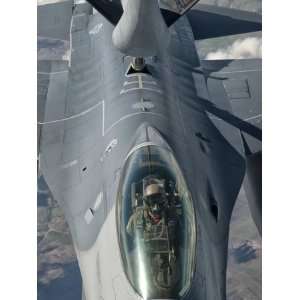 Air Force F 16C Fighting Falcon Receives In Flight Refueling 