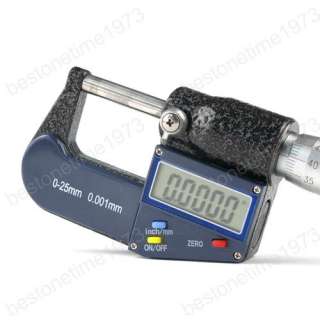 LCD 0 1 0 25mm/0.001mm Electronic Digital Micrometer Meter outside 