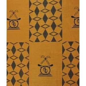  African Fancy Print Swords On Brown Fabric Arts, Crafts 