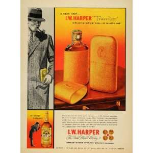   Traveller Flask Kentucky Whiskey   Original Print Ad