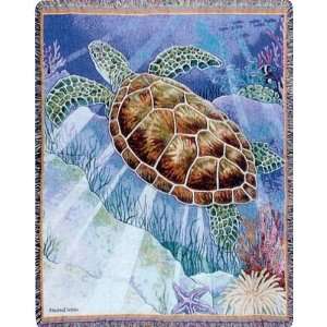  Sea Turtle Afghan Throw Tapestry