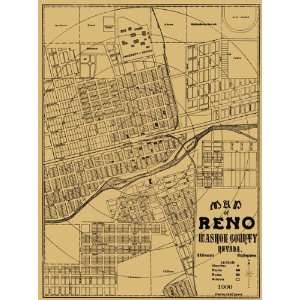  RENO NEVADA (NV/WASHOE COUNTY) LANDOWNER MAP 1900