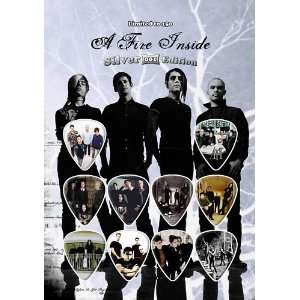  AFI Silver Edition Guitar Pick Display With 10 Guitar 