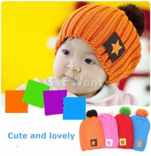   Cute Baby Child Boys Girls Unisex Winter Knit Wool Hat Cap Beanie Gift