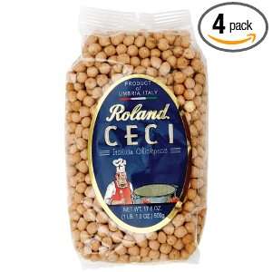 Roland Ceci, Italian Chickpeas, 17.6 Ounce Bag (Pack of 4)  