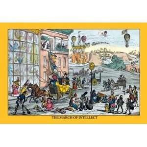   Century Illustration of new fangled inventions   20x30 Gallery Wrap