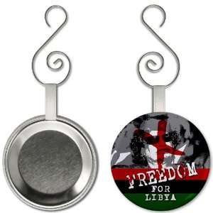 FREEDOM FOR LIBYA Revolution Politics 2.25 inch Button Style Hanging 