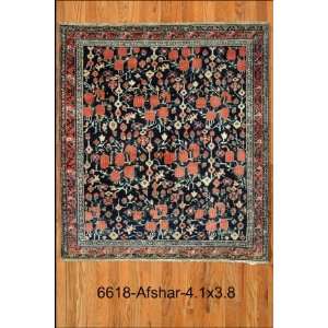  3x4 Hand Knotted Afshar Persian Rug   38x41