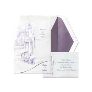  Purple Castle Vellum Wedding Invitation Health & Personal 