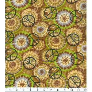  Snuggle Flannel Fabric Brown Tie Dye Arts, Crafts 