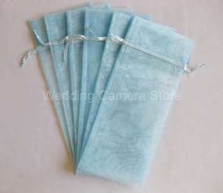 12 blue Organza Bags  Bottle/Wine bags, Gift bags 6x14  