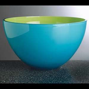   Studio Blue Cased Bowl With Lime Green Interior 611 245AG Jewelry