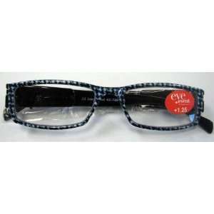  JJI International JR1260 Black/White Checker Glasses +1.25 