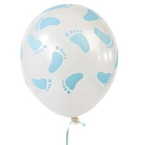 BLUE FOOT PRINT BALLOONS BOY FEET BABY SHOWER PARTY DECORATIONS 11 