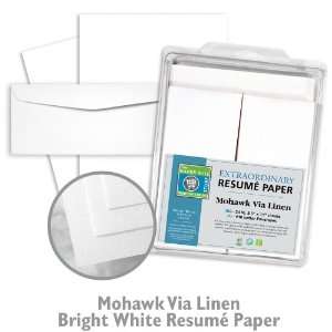  Via linen Bright White Resume Paper Kit   1000/500/Case 