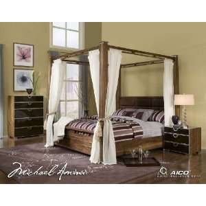  King Poster Canopy Bed   CLOESOUT by AICO   Timber (23015 