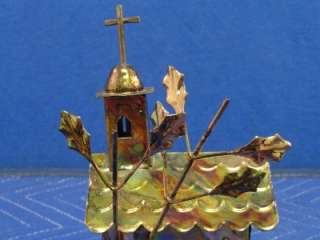 Brass Country Church Wind Up Music Box H36  