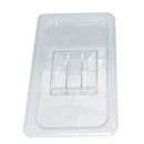WINCO FOOD PAN LIDS, WITH NOTCH HANDLE,CLEAR, ALL SIZES  