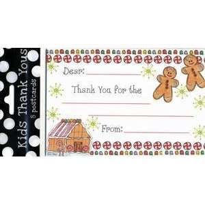 Christmas Thank You Greeting Card   Kids Thank You Pack of 8 Postcards 