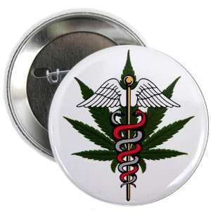  2.25 Button Medical Marijuana Symbol 