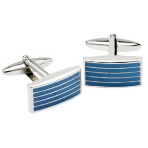  Blue stripes formal cufflinks Jewelry