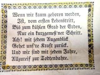 1861 antique FRAKTUR baptism cert KLEIN millersburg pa  