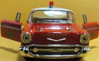 1957 57 Chevrolet Classic Chevy Bel Air Fire Chief Department Diecast 