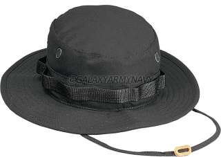 Black Bush Hunting Military Army Camo Boonie Hat  