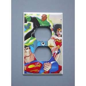 Justice League OUTLET Superman Wonder Woman Green Lantern Switch Plate 