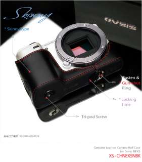   Leather Camera Half Case Cover for SONY EVIL NEX 5N NEX5n BLACK  