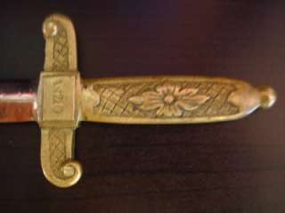   mini officers sword letter opener dagger knife (6 inch blade