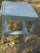 Vintage Eames Era Metal Typewriter Table Stand Cart  