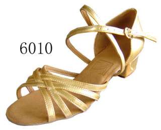 Lots of kids latin/modern dance shoes 6014 gold  