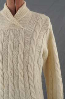 Great 1950s creme Donegal sweater. 100% wool, sweater has a chunky 