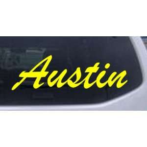  Yellow 3in X .9in    Austin Car Window Wall Laptop Decal 