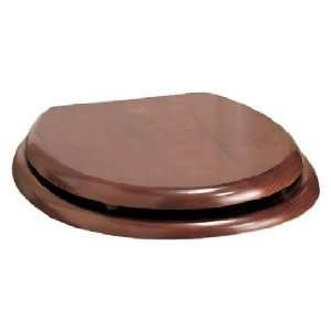   Round Front Slow Close Toilet Seat with Polished Br