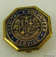 HOSPITAL VOLUNTEER SERVICE   PIN Vintage Crest  